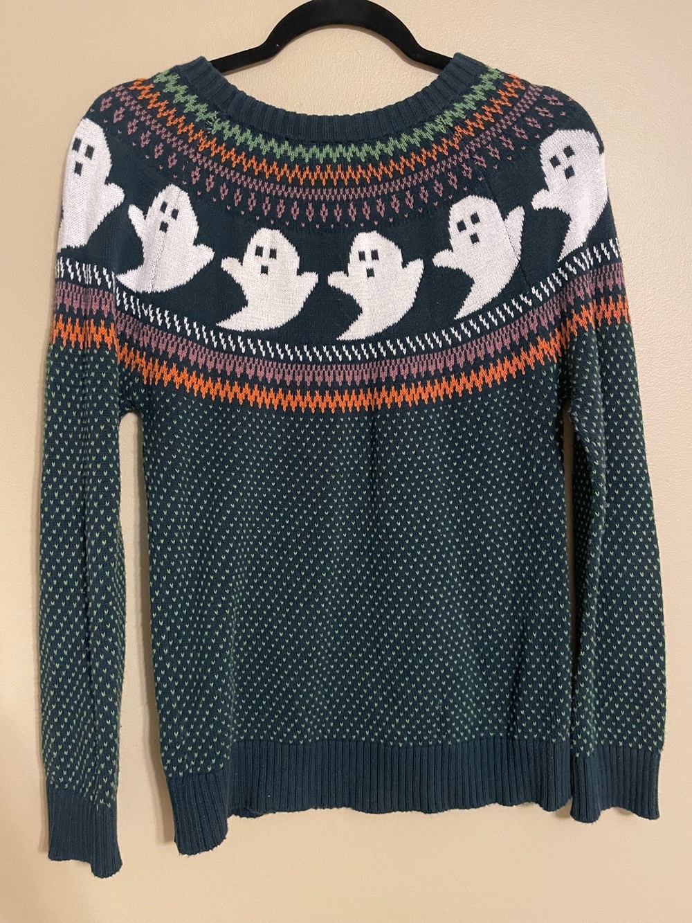 Modcloth Ghost Fair Isle Sweater you’ve been ghosted small cotton - Picture 4 of 4